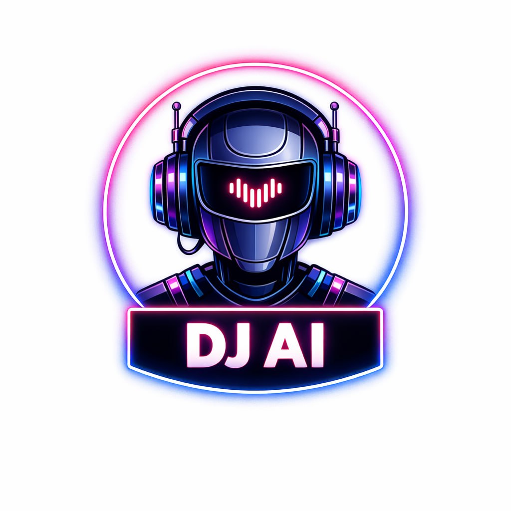 DJ AI Bot аватар — робот в наушниках